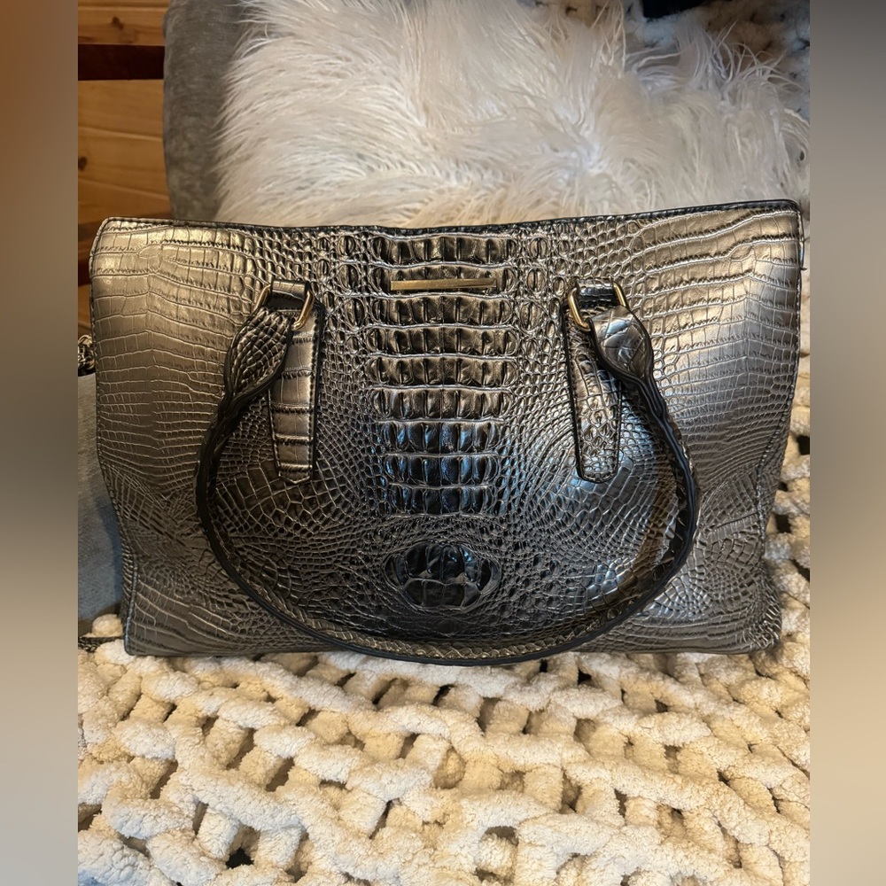 Faux Alligator Skin Work Bag